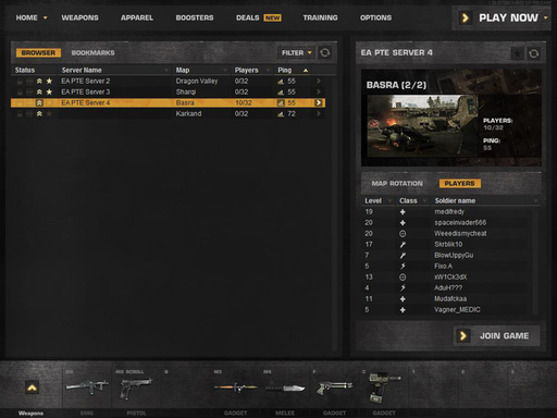 Battlefield Play4Free - Новое обновление "Браузер серверов"